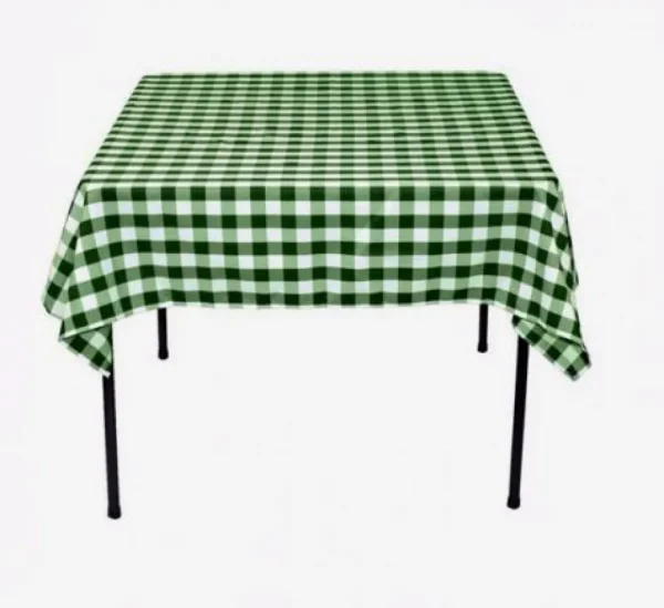 Discount Tablecloth Market 5 pack 54" x 54" Square Overlay checkered Tablecloth 100% polyester Restaurant"