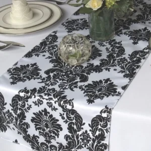 Fashion Tablecloth Market 6 Pack Flocked Taffeta Damask 12