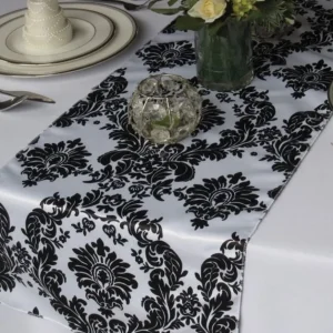 Best Tablecloth Market 10 Pack Flocked Taffeta Damask 12