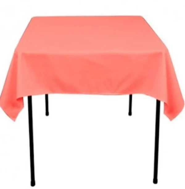 Hot Tablecloth Market 15 pack 60"x 60" Square Overlay Tablecloth 100% polyester Wholesale Wedding"