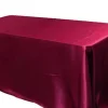 Hot Tablecloth Market 10 Pack 60x120" Rectangle Satin Tablecloth Wedding Seamless Catering Table Cover"