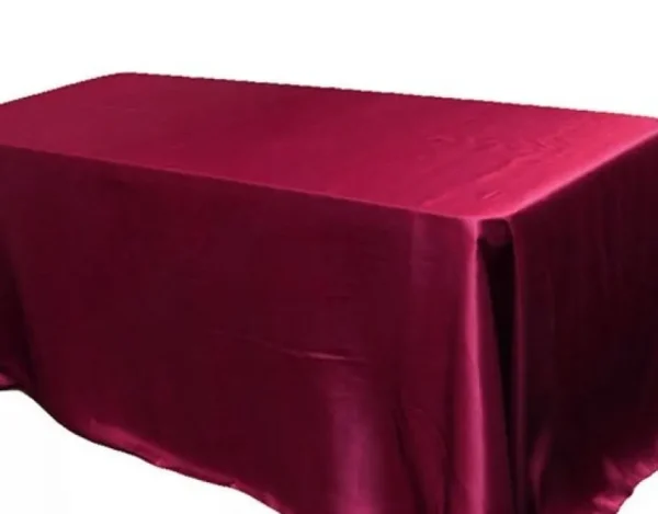 Hot Tablecloth Market 10 Pack 60x120" Rectangle Satin Tablecloth Wedding Seamless Catering Table Cover"