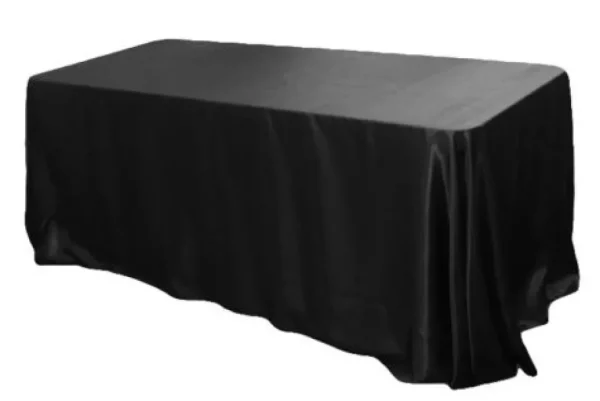 Outlet Tablecloth Market 25 pack 60x120" Rectangle Satin Tablecloth Wedding SEAMLESS Catering Table Cover"