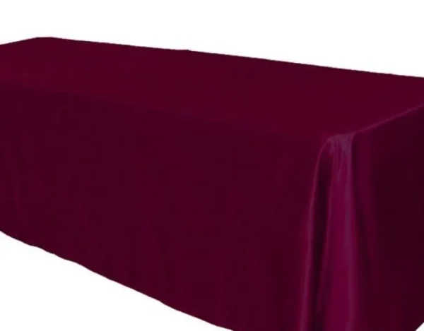 Fashion Tablecloth Market 12 Pack 60x120" Rectangle Satin Tablecloth Wedding Seamless Catering Table Cover"