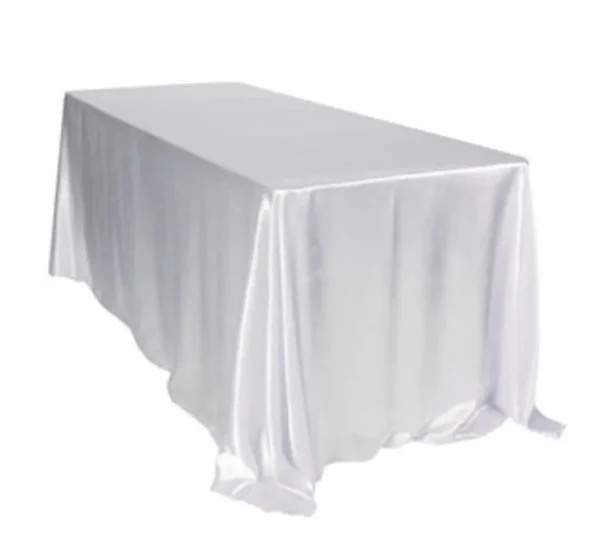 Hot Tablecloth Market 10 Pack 60x120" Rectangle Satin Tablecloth Wedding Seamless Catering Table Cover"