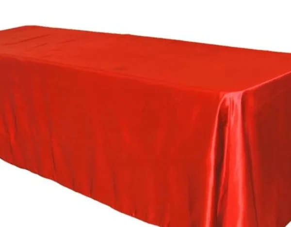 Outlet Tablecloth Market 25 pack 60x120" Rectangle Satin Tablecloth Wedding SEAMLESS Catering Table Cover"