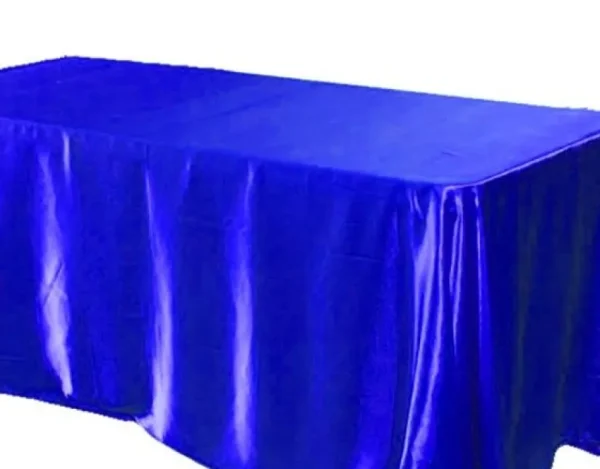 Hot Tablecloth Market 10 Pack 60x120" Rectangle Satin Tablecloth Wedding Seamless Catering Table Cover"