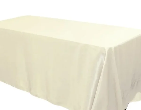 Fashion Tablecloth Market 12 Pack 60x120" Rectangle Satin Tablecloth Wedding Seamless Catering Table Cover"