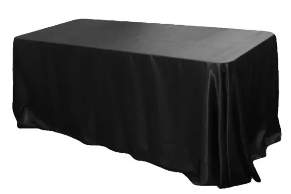 Hot Tablecloth Market 10 Pack 60x120" Rectangle Satin Tablecloth Wedding Seamless Catering Table Cover"