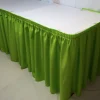 Hot Tablecloth Market 14' Polyester Pleated Table Skirt Skirting Trade Show Wedding Apple Green"