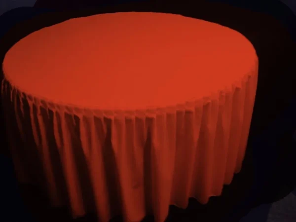 Outlet Tablecloth Market 72" Round Pleated Table Cover Skirt Polyester w/ Top Topper tablecloth 18 COLOR"