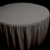 Outlet Tablecloth Market 60" Round Pleated Table Cover Skirt Polyester W/ Top Topper Tablecloth 18 Color"