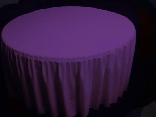 Outlet Tablecloth Market 72" Round Pleated Table Cover Skirt Polyester w/ Top Topper tablecloth 18 COLOR"