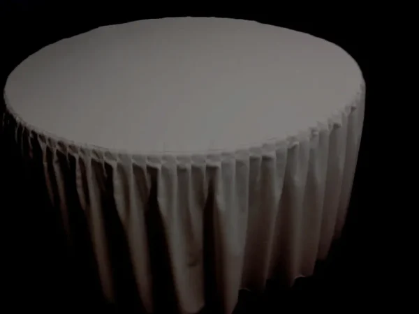 Outlet Tablecloth Market 72" Round Pleated Table Cover Skirt Polyester w/ Top Topper tablecloth 18 COLOR"