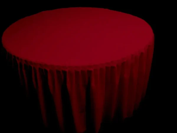 Outlet Tablecloth Market 72" Round Pleated Table Cover Skirt Polyester w/ Top Topper tablecloth 18 COLOR"