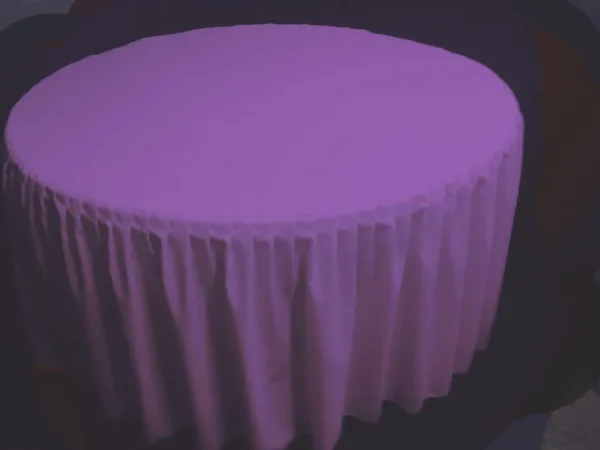 Outlet Tablecloth Market 72" Round Pleated Table Cover Skirt Polyester w/ Top Topper tablecloth 18 COLOR"