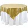 Discount Tablecloth Market Sequin Overlay 60" × 60" Sparkly Shiny Tablecloth Design 4 COLORS WEDDING Party