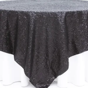 Discount Tablecloth Market Sequin Overlay 90" — 90" Sparkly Shiny Tablecloth Design 4 COLORS WEDDING Party"