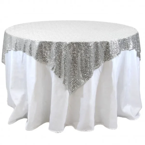 Best Tablecloth Market Sequin Overlay 60" — 60" Sparkly Shiny Tablecloth Design 4 COLORS WEDDING Party"