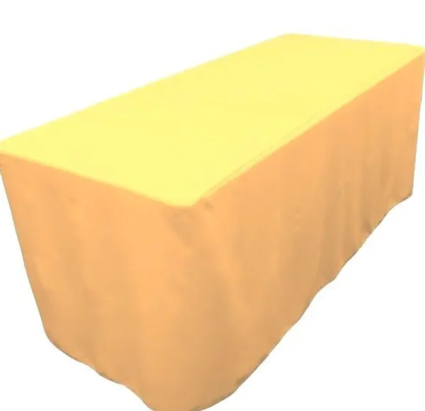 Best Tablecloth Market 10 x 6' ft. Fitted Polyester Table Cover Wedding Banquet Tablecloth 21 Colors"