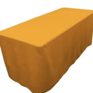 Best Tablecloth Market 10 x 6' ft. Fitted Polyester Table Cover Wedding Banquet Tablecloth 21 Colors