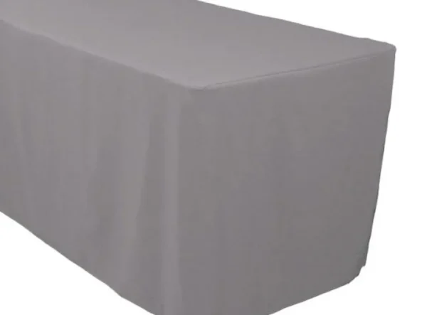 Best Tablecloth Market 10 x 6' ft. Fitted Polyester Table Cover Wedding Banquet Tablecloth 21 Colors"