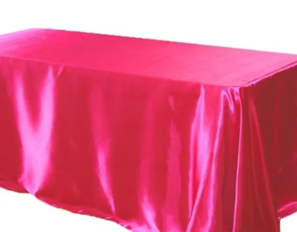 Outlet Tablecloth Market 126 X 60 Inch Rectangular Satin Tablecloth Wedding Party Seamless Table Cover"