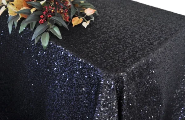 Outlet Tablecloth Market 90 X 132" Rectangular Sequin Sparkly Tablecloth Table Cover 4 Colors Wedding"