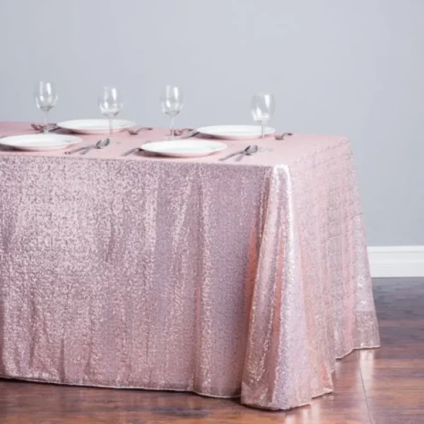 Clearance Tablecloth Market 90 X 156" Rectangular Sequin Sparkly Tablecloth Table Cover 4 Colors Wedding"