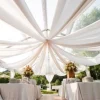 Best Tablecloth Market 100 yards 120" Wide Sheer Voile Chiffon Fabric By Yard Draping Panel Wedding