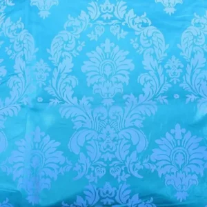 Sale Tablecloth Market 20 Yards Aqua Blue Grey Flocking Damask Taffeta Velvet Fabric 58" Flocked Decor"