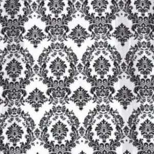 Hot Tablecloth Market 20 Yards Black White Flocking Damask Taffeta Velvet Fabric 58" Flocked Decor"