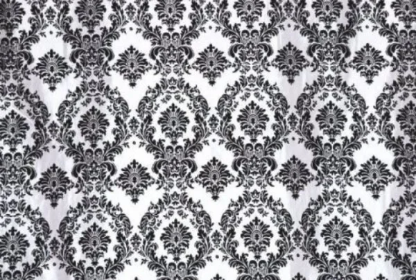 Sale Tablecloth Market 25 Yards Black White Flocking Damask Taffeta Velvet Fabric 58" Flocked Decor"