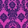 Outlet Tablecloth Market 10 Yards Fuchsia Black Flocking Damask Taffeta Velvet Fabric 58" Flocked Decor"