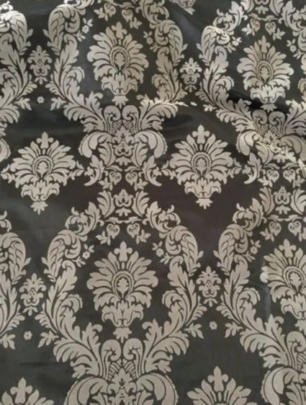 New Tablecloth Market 25 Yards Royal Grey Black Flocking Damask Taffeta Velvet 75ft Fabric 58" Flocked"