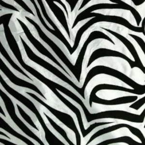 Hot Tablecloth Market 10 Yards White Black Flocking Zebra Taffeta Fabric 30 ft Flocked Animal Print"